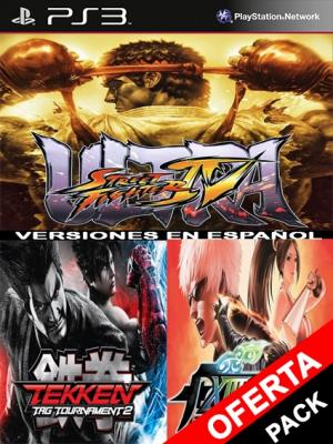 3 juegos en 1 Ultra Street Fighter IV Mas TEKKEN TAG TOURNAMENT 2 Mas The King of Fighters XIII Ps3