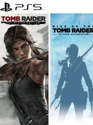 2 juegos en 1 Tomb Raider: Definitive Edition mas Rise of the Tomb Raider: 20 Year Celebration PS5