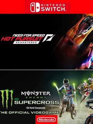 NEED FOR SPEED HOT PURSUIT REMASTERED más Monster Energy Supercross The Official Videogame - NINTENDO SWITCH
